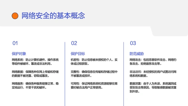 糖果色清新简约网络安全教育培训PPT模板