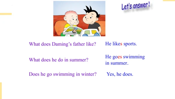 Module 9 Unit 2 What does he do in summer  课件(共27张