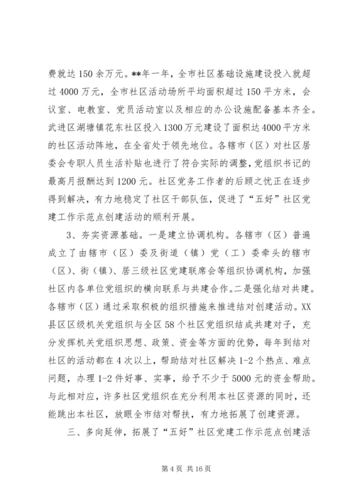 五好社区党建建设思考.docx