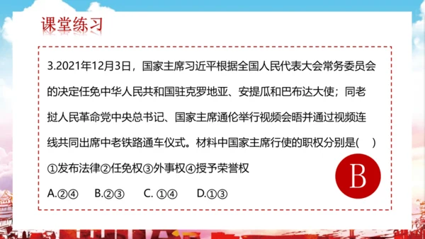 6.2 中华人民共和国主席 课件(共21张PPT)