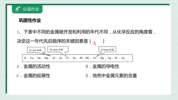 【高效备课】实验活动5 常见金属的物理性质和化学性质 课件 --人教版（2024）化学九下