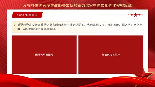 重要领导安徽考察强调发挥多重国家发展战略叠加优势奋力谱写中国式现代化安徽篇章PPT课件