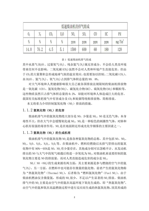 关于降低船舶柴油机NOX排放控制措施的探讨