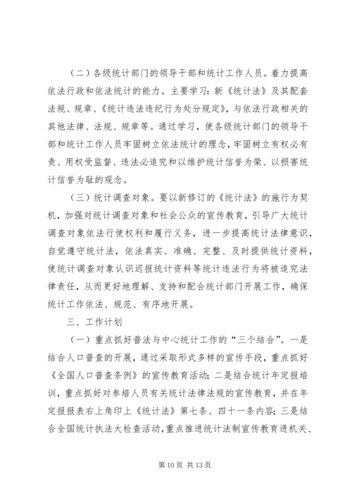 统计法制宣传及检查计划5篇.docx