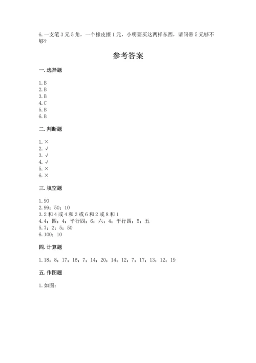 人教版一年级下册数学期末测试卷附完整答案【精品】.docx