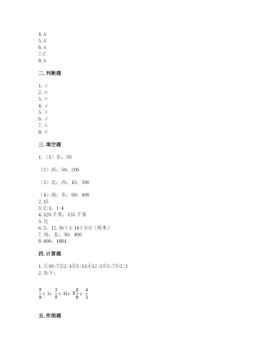 人教版数学六年级上册期末测试卷含答案【黄金题型】.docx