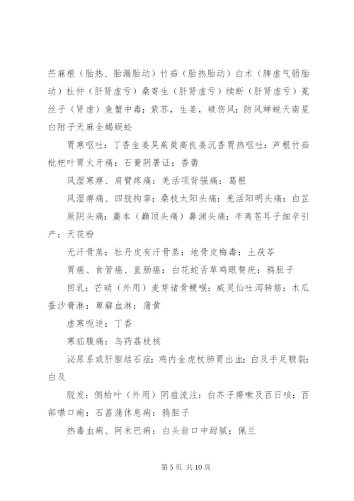 中药学横向总结 (4).docx