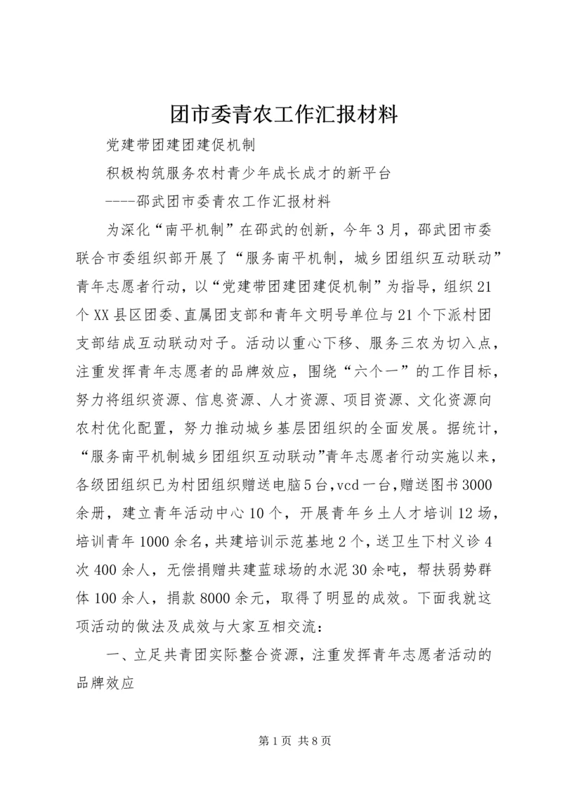 团市委青农工作汇报材料 (2).docx