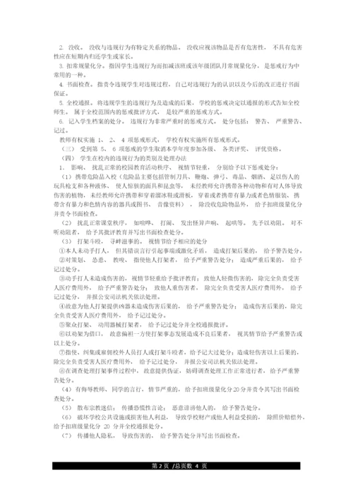 小学学生违反校规校纪惩戒制度.docx