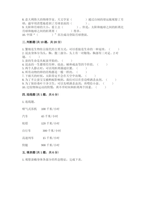 教科版三年级下册科学期末测试卷带答案下载.docx