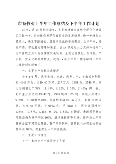 市畜牧业上半年工作总结及下半年工作计划 (4).docx