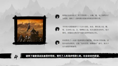 三国演义中国风水墨通用PPT模板