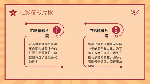 红色复古红色电影闪闪的红星PPT模板宣传PPT动态PPT