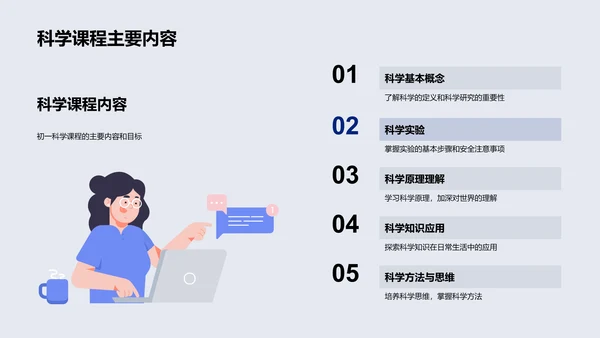 初一科学概念讲座PPT模板