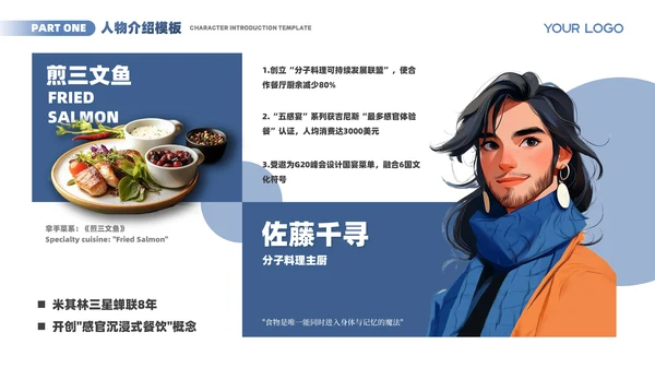 蓝色简约风个人介绍PPT版式合集