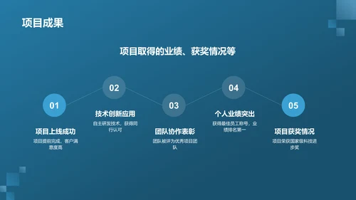 蓝色科技风个人简历PPT模板