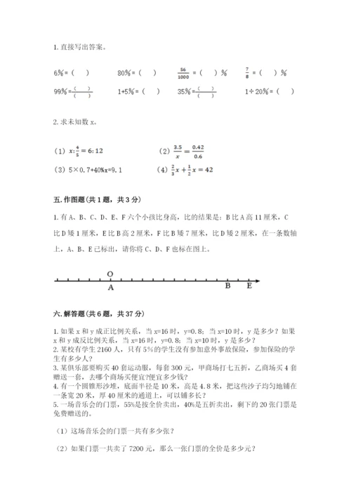 小学六年级下册数学期末卷含答案【培优a卷】.docx