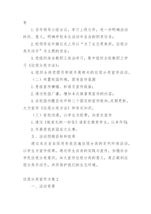 关于垃圾分类宣传方案.docx