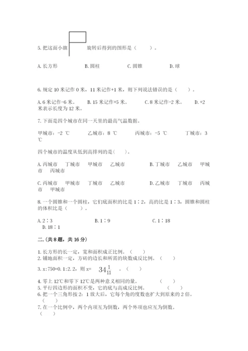 人教版数学六年级下册试题期末模拟检测卷【各地真题】.docx