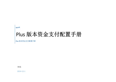 Plus版本资金支付配置手册模板.docx