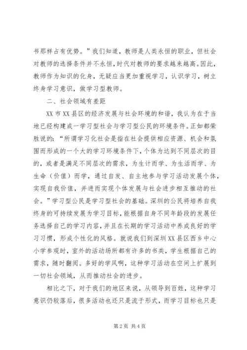 赴深圳学习考察有感改革创新之路.docx