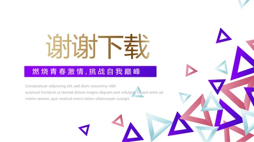 创意几何三角形大气公司产品介绍宣传通用PPT