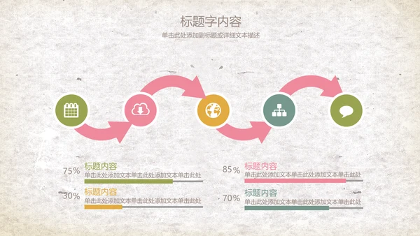 复古精美手绘花卉ppt动态模板