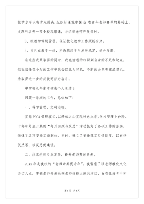 2022中学校长年度考核表个人总结.docx