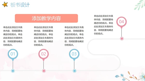 梦幻水彩清新教师教学说课PPT模板