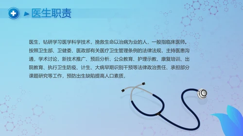 蓝色医疗工作总结汇报动态PPT