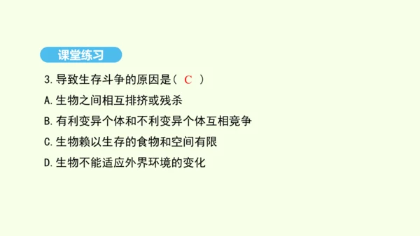7.3.3生物进化的原因课件-人教版生物八年级下册(共37张PPT)