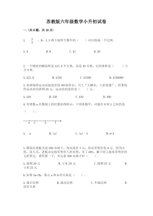 苏教版六年级数学小升初试卷及答案【夺冠】.docx