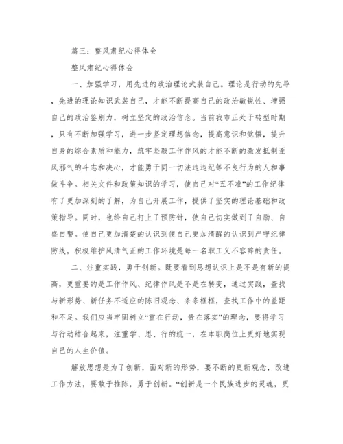 整风肃纪心得体会.docx