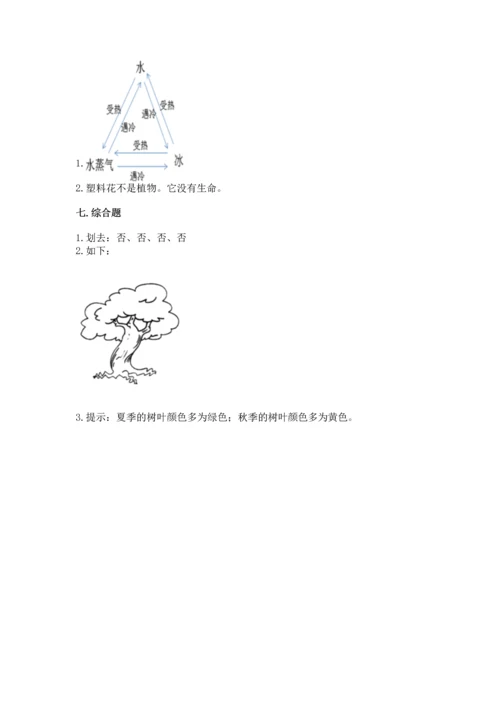 教科版科学一年级上册第一单元《植物》测试卷【a卷】.docx