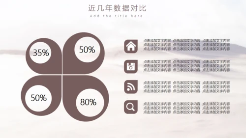 工作年度述职汇报大沙漠通用PPT模板