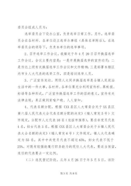 两级人大换届选举实施方案.docx