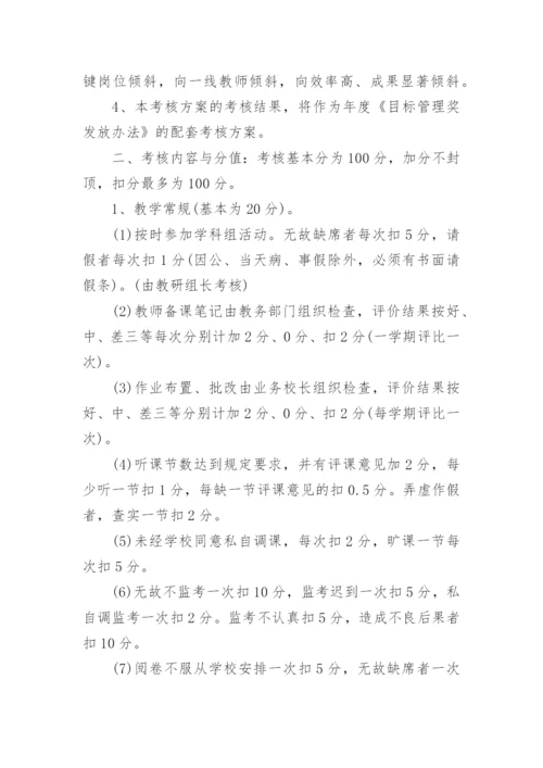 小学教师年度考核实施方案.docx