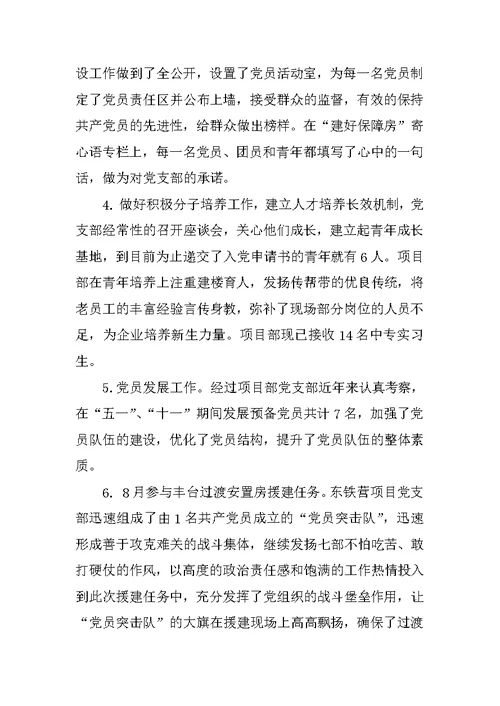 党支部年底工作总结范文