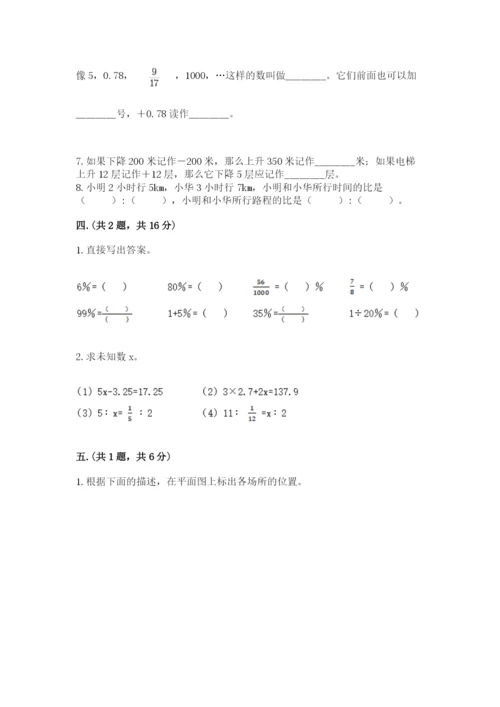 小学六年级数学摸底考试题及完整答案（有一套）.docx