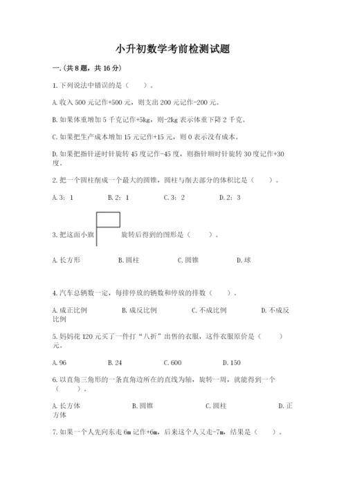 小升初数学考前检测试题（巩固）.docx