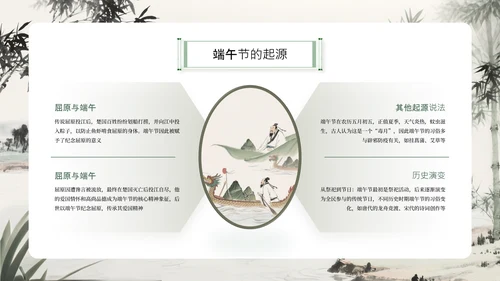 水墨中国风端午安康诗词会通用PPT模板