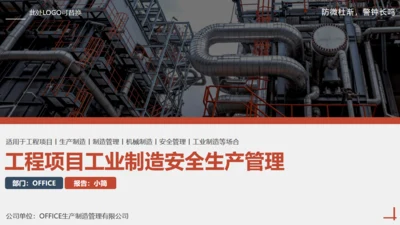 工程项目制造业安全生产管理教学通用PPT课件