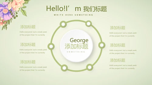 绿色清新春季护肤动态PPT