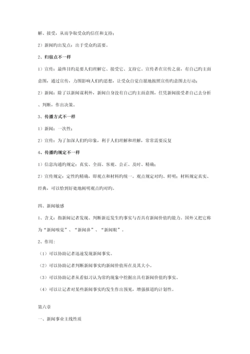 2023年新闻学概论知识点总结.docx