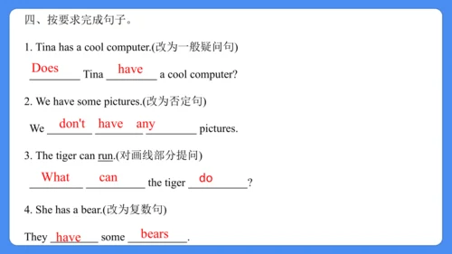 Unit 3 Our animal friends  复习课件(共28张PPT)-2024-2025