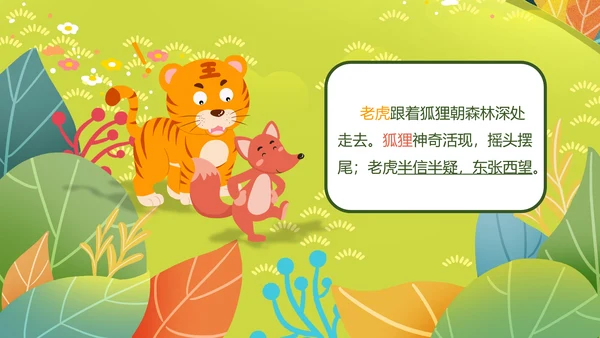 二年级语文《狐假虎威》PPT模板