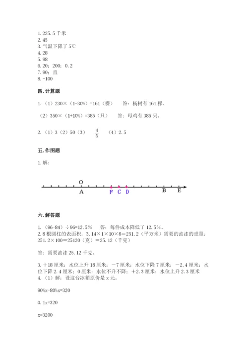 开鲁县六年级下册数学期末测试卷（培优）.docx