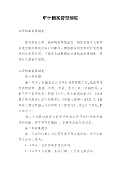 审计档案管理制度.docx