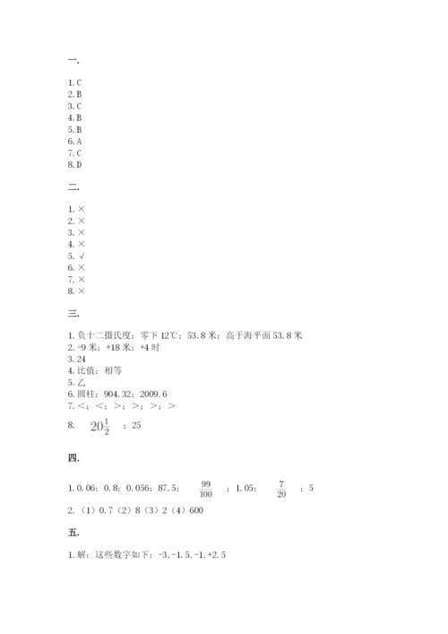 小学六年级数学期末自测题附参考答案（典型题）.docx