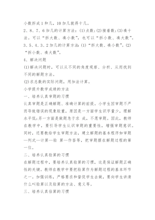 小学数学知识点总结整理归纳.docx